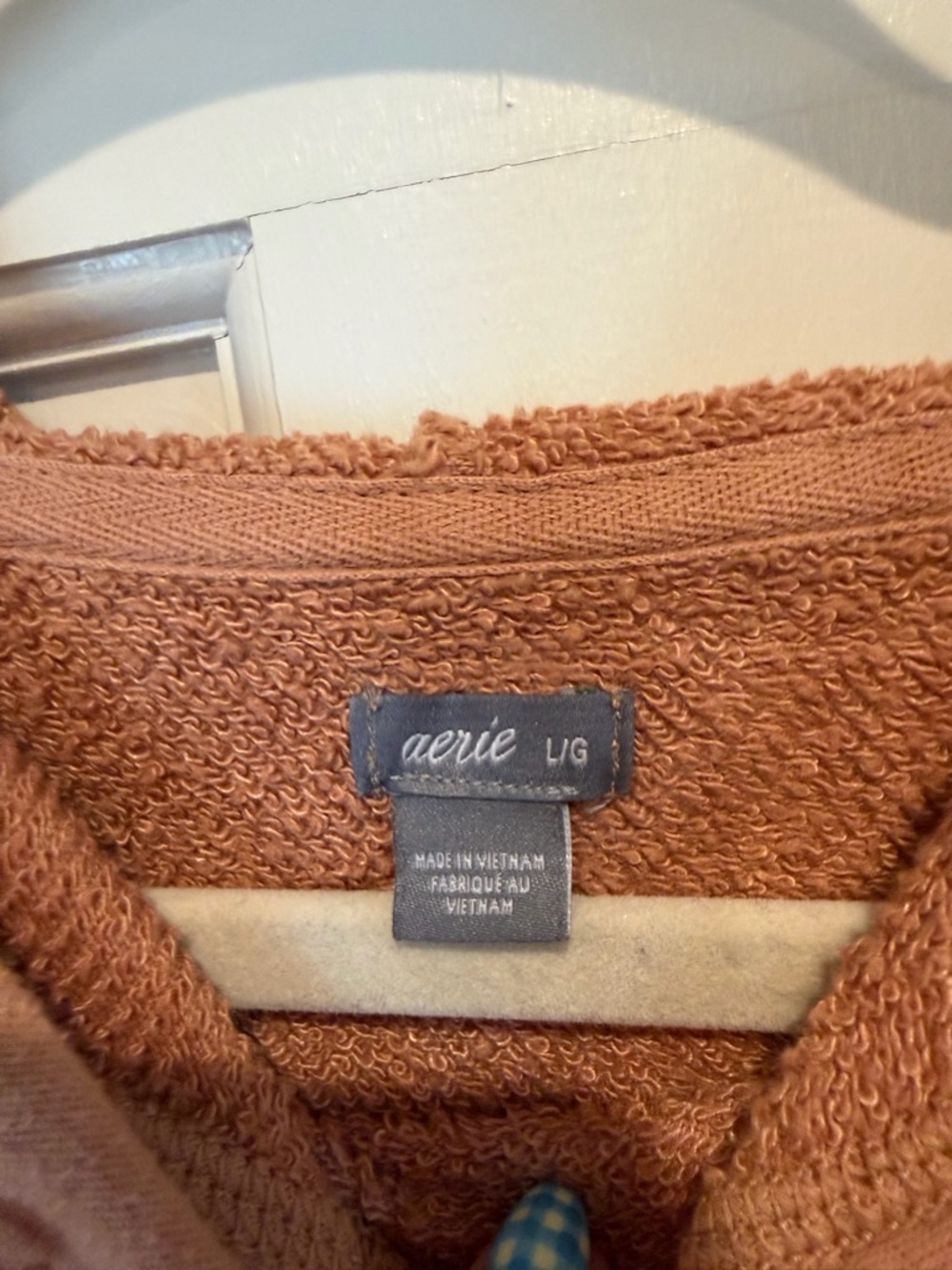 aerie Cropped Hooded Sweatshirt - Rust - Picture 4 of 5